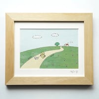 絵画作品「行ってきます。」送料無料
