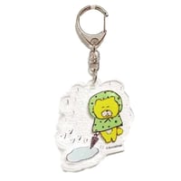 アクリルキーホルダー「水たまりをツンツンする。」