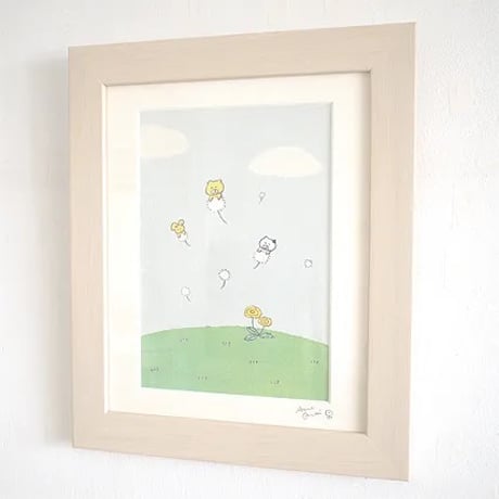 絵画作品「ふわふわ綿毛」送料無料