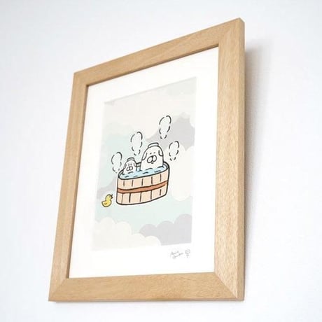 絵画作品「いい湯だな」送料無料