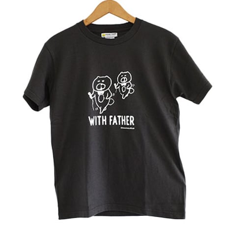 オリジナルTシャツ「WITH FATHER」墨黒