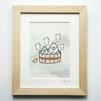 絵画作品「いい湯だな」送料無料