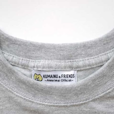 オリジナルTシャツ「くまいぬサーカス」ミックスグレー