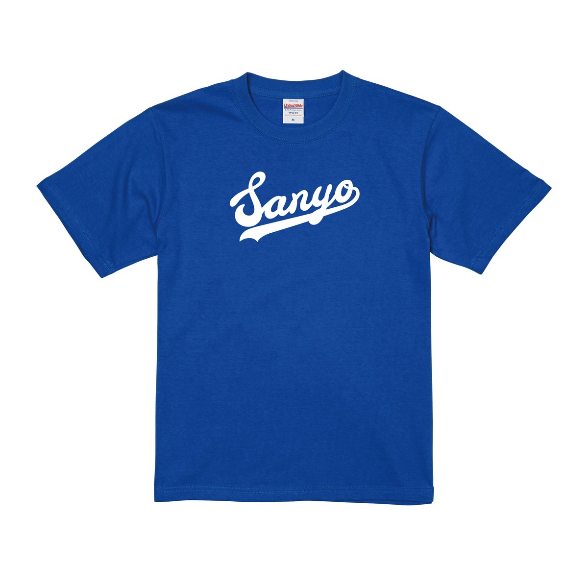 Sanyo 野球ユニフォームロゴTシャツ051【ロイヤルブルー】 サイズXS