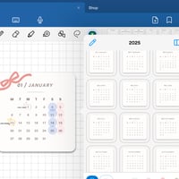 2025 Calendar Stickers (ベージュ)