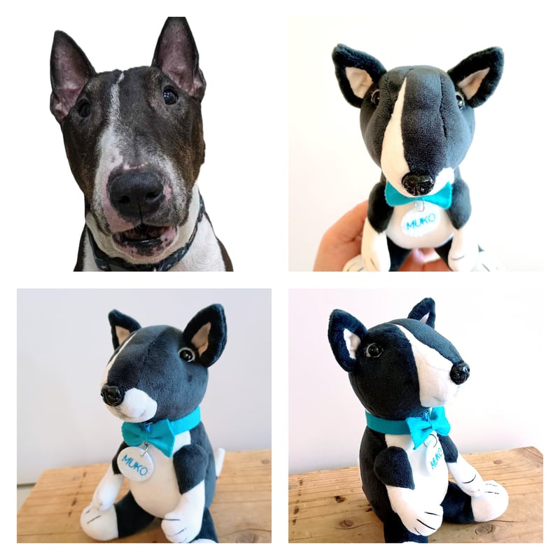 愛犬の写真から作る 平たいオーダーメイド犬ぬいぐるみ｜15cm