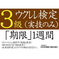 ウクレレ検定3級（実技のみ）※ご購入後に受検番号を発行します