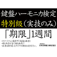 鍵盤ハーモニカ検定特別級（実技のみ）※ご購入後に受検番号を発行します
