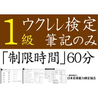 ウクレレ検定1級筆記のみ（問題用紙、解答用紙）