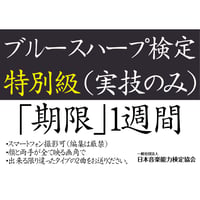 ブルースハープ検定特別級（実技のみ）※ご購入後に受検番号を発行します