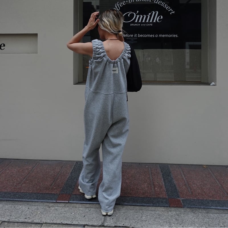 loopback sweat coverall / grey | MOKA loopback sweat coverall / grey | MOKA