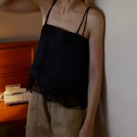 BLACK  race camisole