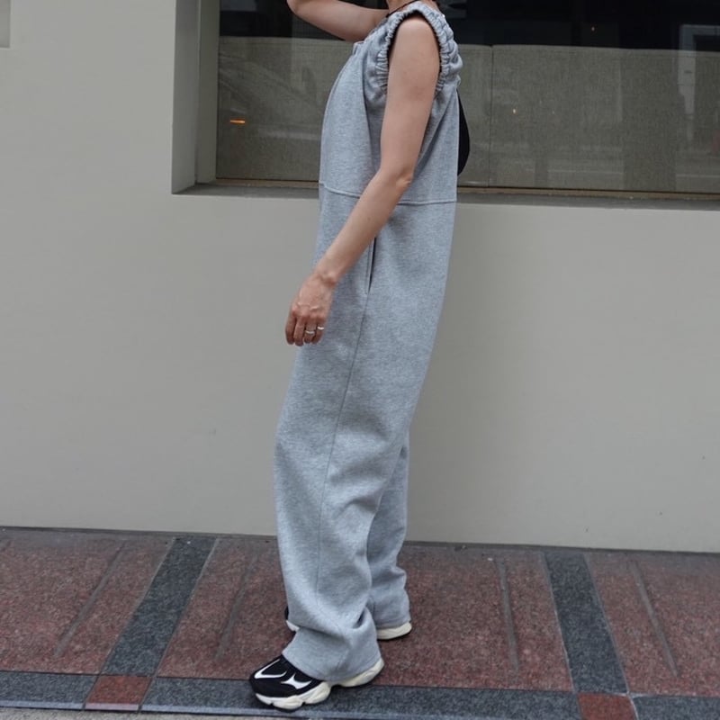 loopback sweat coverall / grey | MOKA