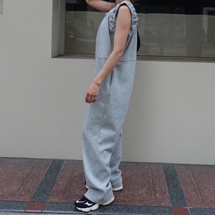 loopback sweat coverall / grey | MOKA