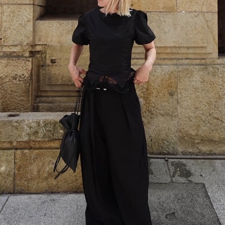 back lace-up blouse