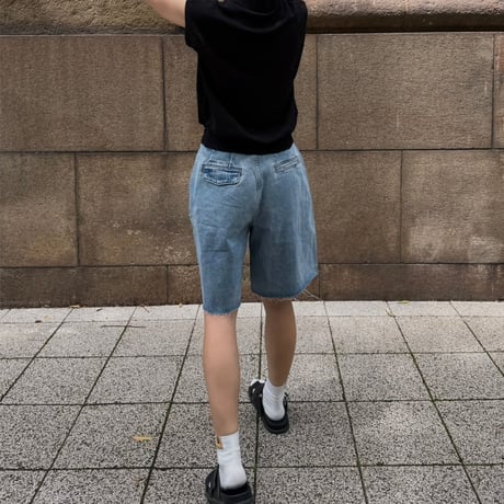 denim half pants
