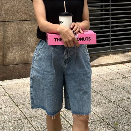 denim half pants