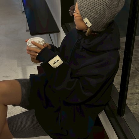 Fleece-lined  oversize hoodie