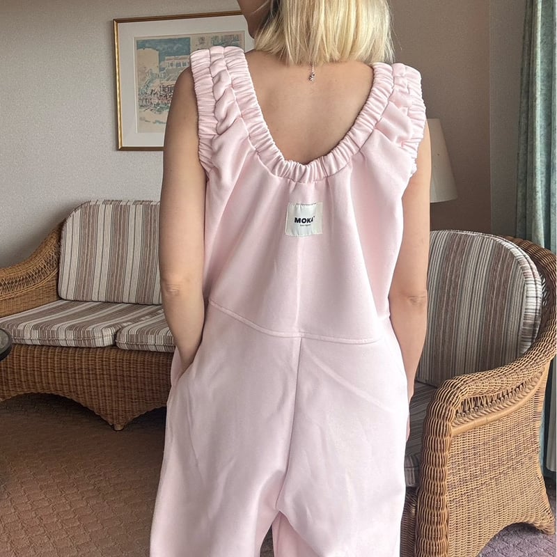 MOKA オールインワン サロペット ピンク loopback sweat coverall / pink | MOKA