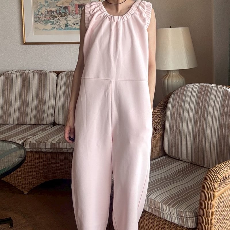 即日発送‼️MOKA loopback sweat coverall /pink loopback sweat coverall / pink | MOKA