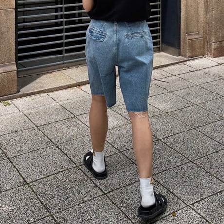 denim half pants