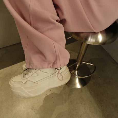 drawstring pants pink