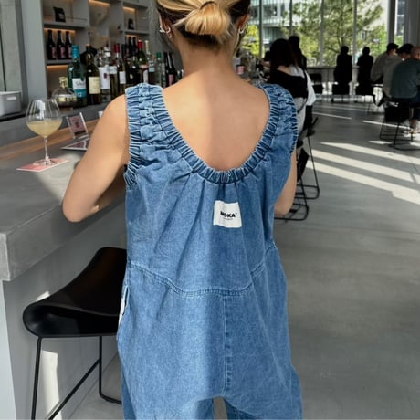 MOKA tag  denim coveralls