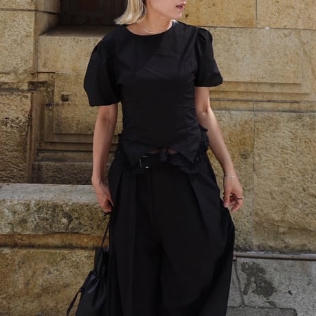 back lace-up blouse