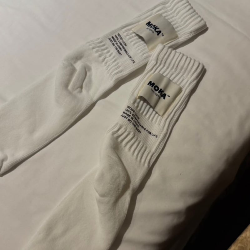MOKA tag SOCKS white | MOKA