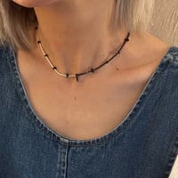 half color  necklace
