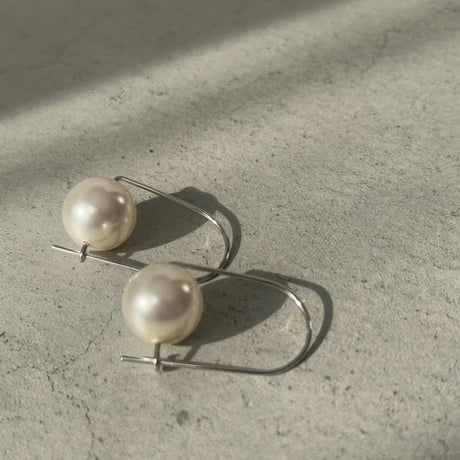 Perl pierce  〝hook〟 silver925
