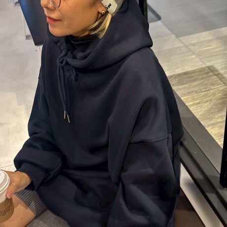 Fleece-lined  oversize hoodie