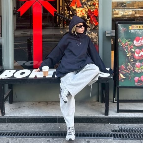 Fleece-lined  oversize hoodie