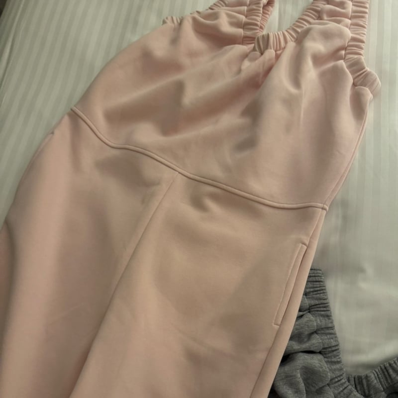 loopback sweat coverall / pink | MOKA