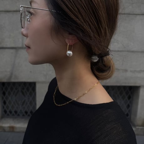 Perl pierce  〝hook〟 silver925