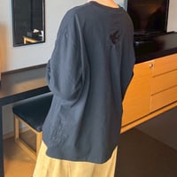 Message embroidery long T