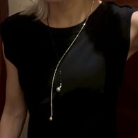 bicolor long necklace