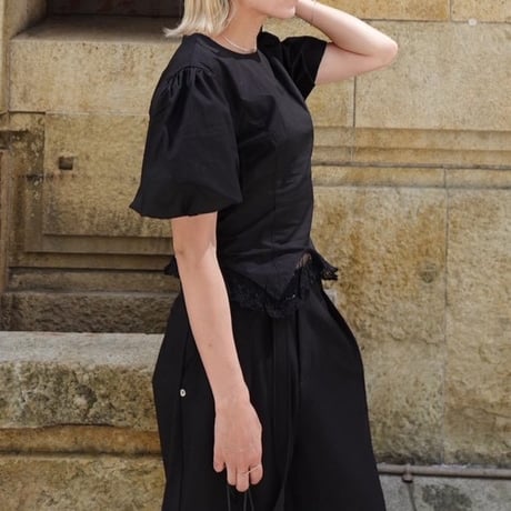 back lace-up blouse