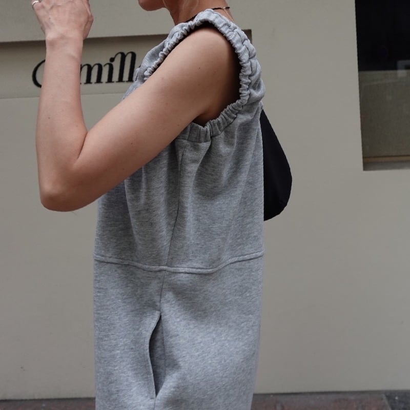 loopback sweat coverall / grey【予約販売】9月末〜順次発送