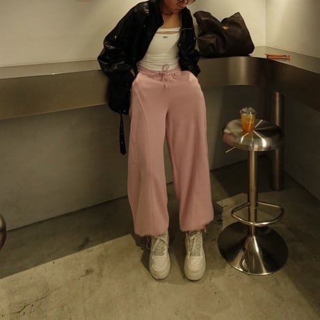 drawstring pants pink