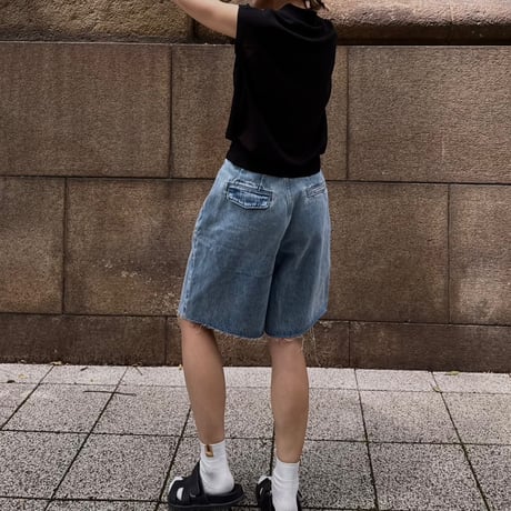 denim half pants