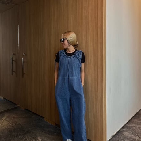 MOKA tag  denim coveralls