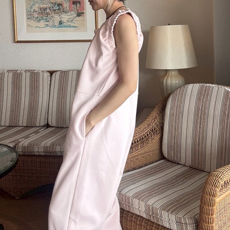 loopback sweat coverall / pink | MOKA