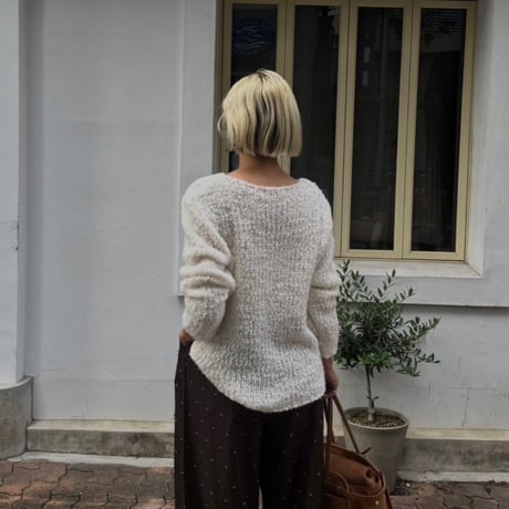 fofofofa HARVEST KNIT / WHEAT BEIGE ニット fofofofa HARVEST WHEAT