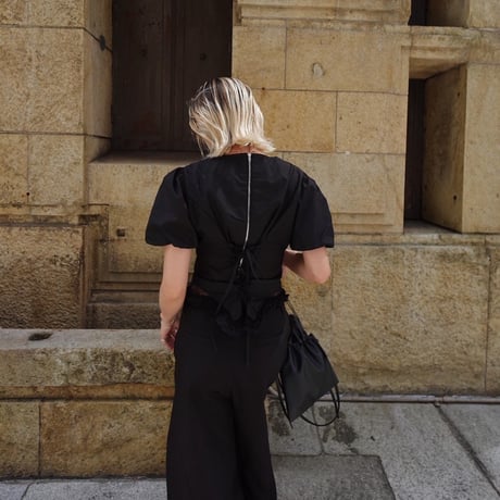 back lace-up blouse