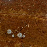 curly perl  pierce  #silver925