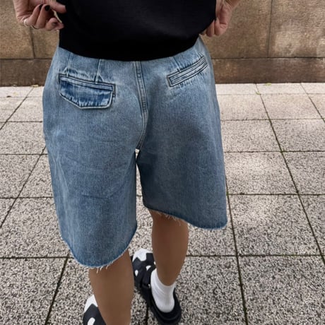 denim half pants