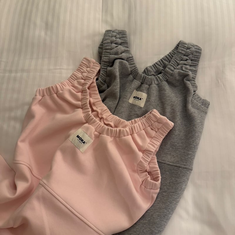 loopback sweat coverall / pink | MOKA