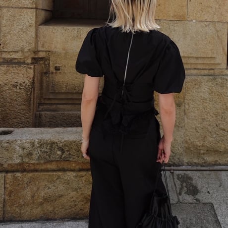 back lace-up blouse
