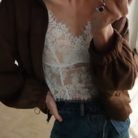 white lace camisole